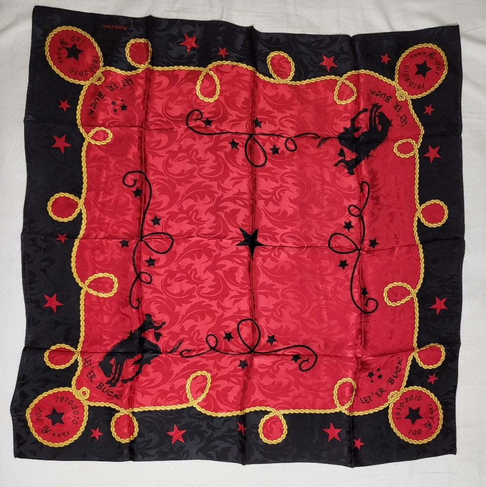 Black and red silk scarf